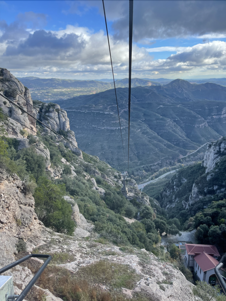Barcelona in a weekend. View from Montserrat cable car.